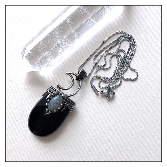 Healing Stones And Crystals Jewelry - Black Onyx And Adventurine Healing Necklace